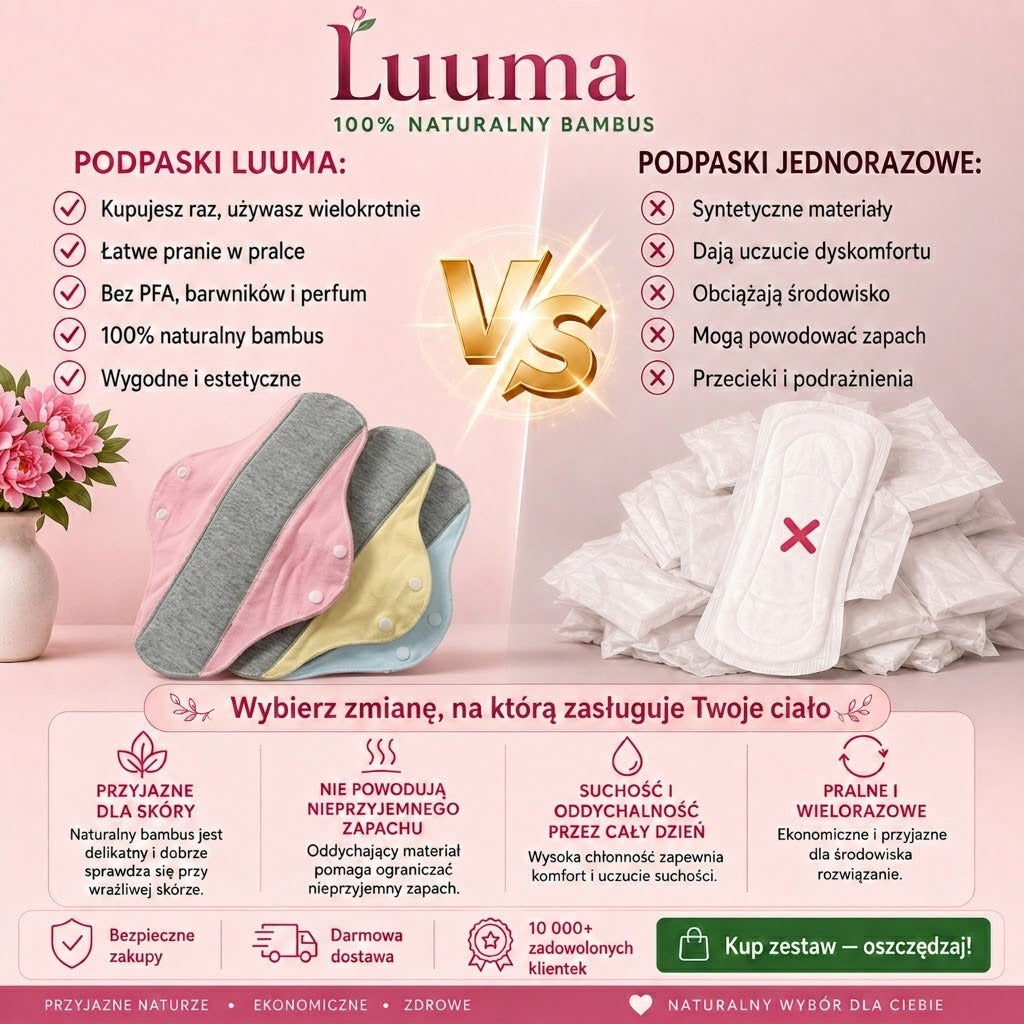 Luuma | Podpaski wielorazowe z bambusa