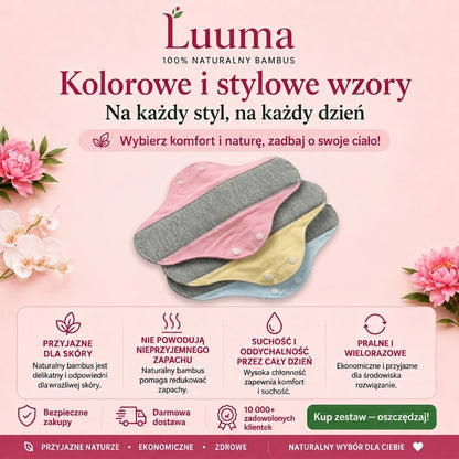 Luuma | Podpaski wielorazowe z bambusa